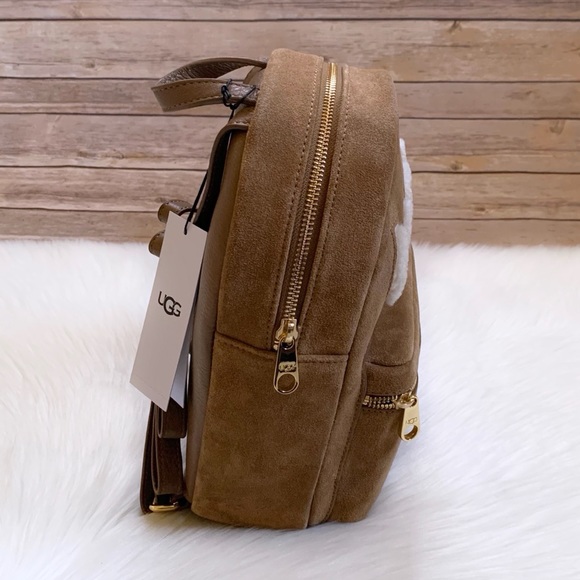 UGG Dannie Mini Backpack Sheepskin In Chestnut - Picture 3 of 10